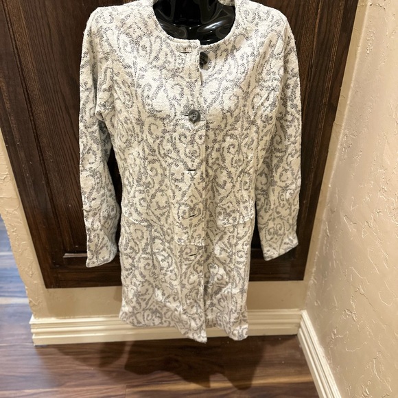 Cynthia Rowley Gray Textured Coat - Picture 1 of 4